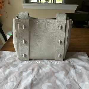 Dagne Dover Tokyo Turnlock Pebble Leather Tote